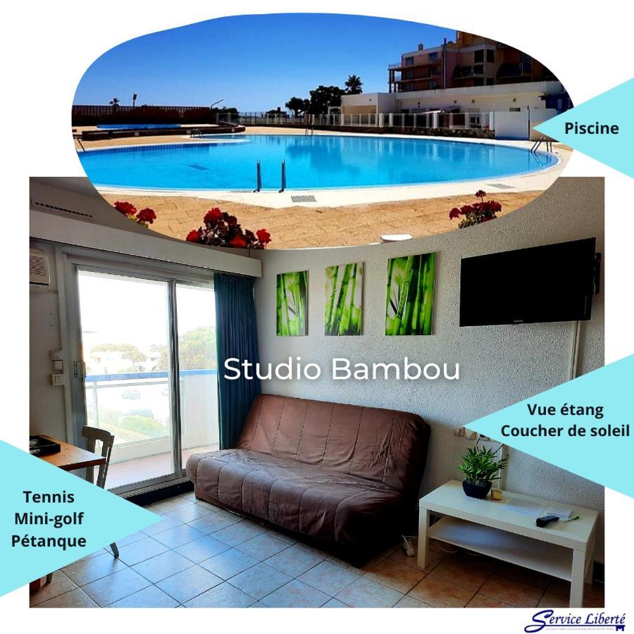르발카레스 Studio Bambou - Piscine - Acces Direct A La Plage - Lydia Playa 아파트 외부 사진